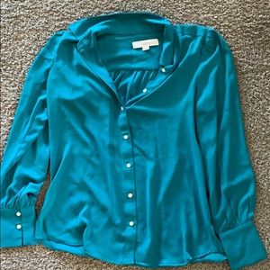 LOFT flowy button up long sleeve